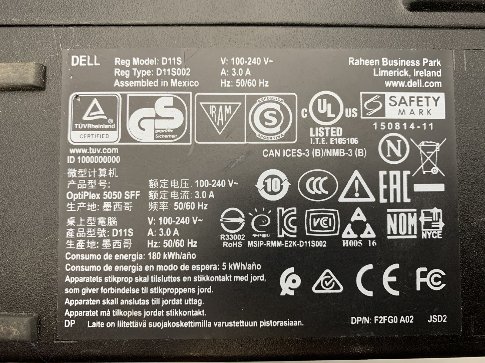 Dell OptiPlex 5050 i3-6100 @ 3.70 GHz, 4GB RAM, 500GB SATA HDD, HD Graphics 530
