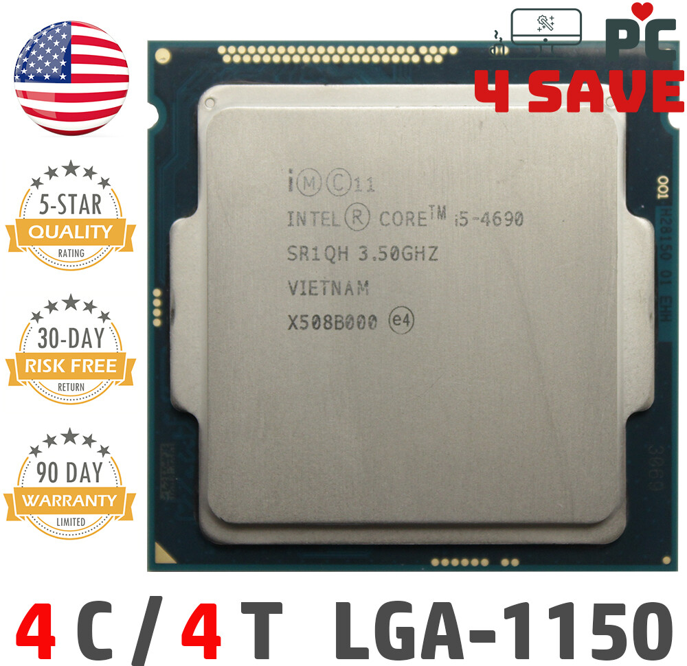 4th Gen Intel Core i5-4690 CPU 3.50GHz (Turbo 3.90GHz) 4-Core 6M LGA-1150 SR1QH