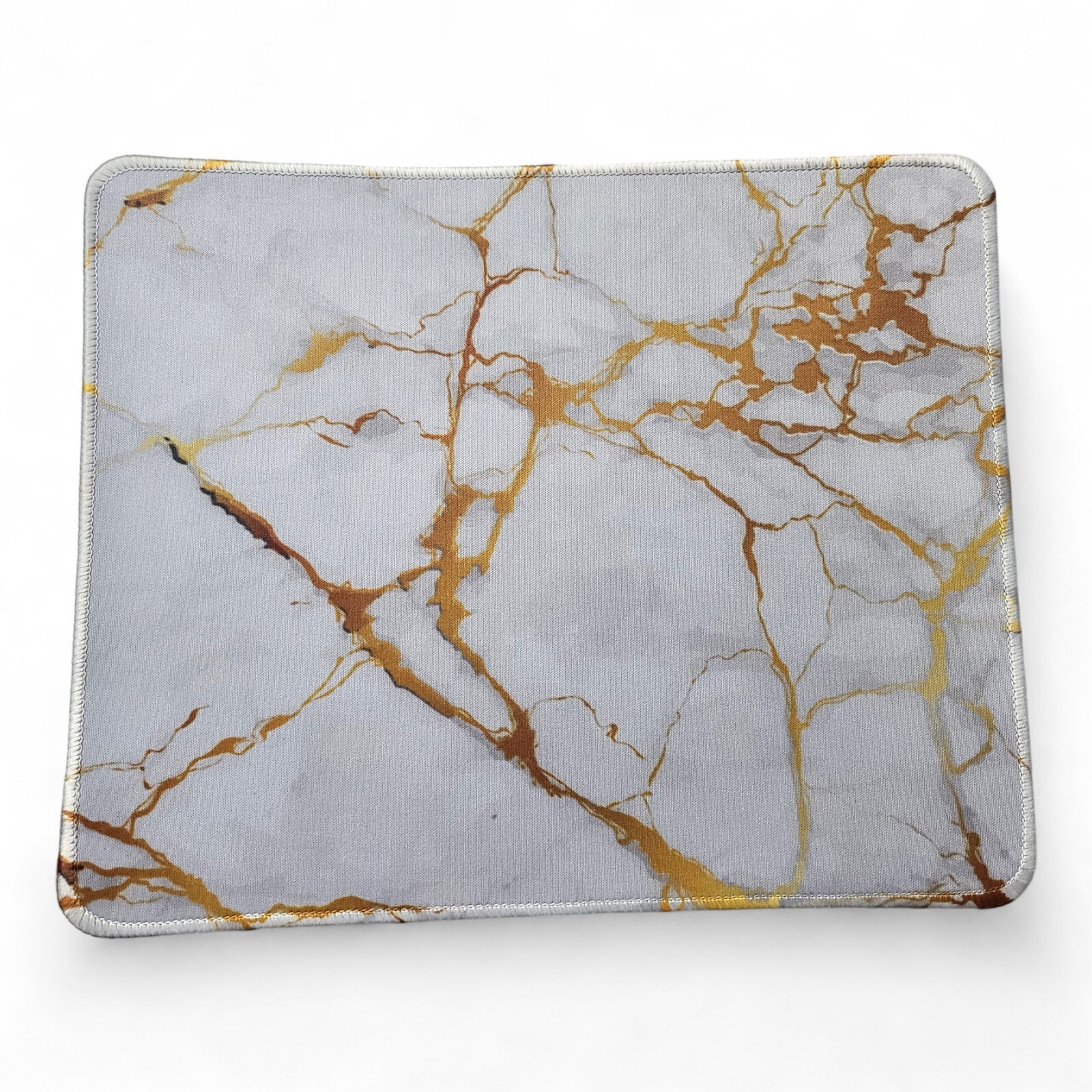 9.5 in X 12 in Gold And White Marbled Colored – Mouse Pad – New