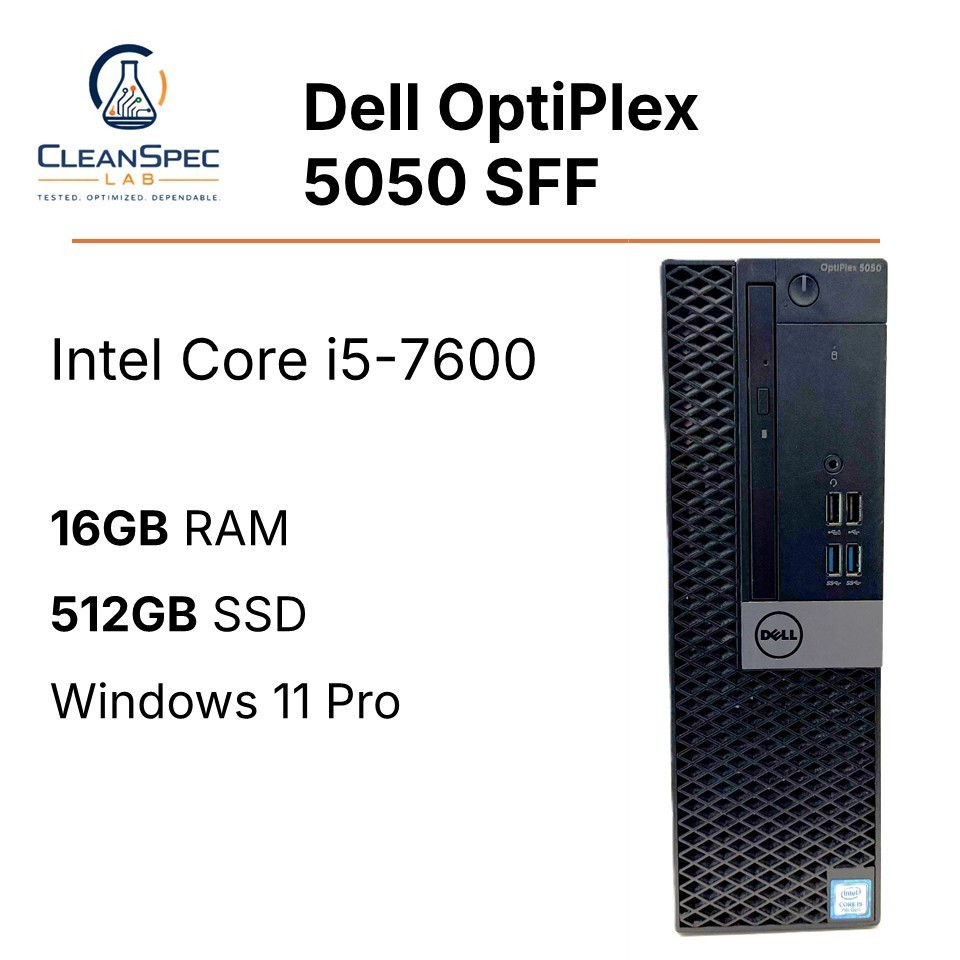 Dell OptiPlex 5050 SFF i5-7600 16GB RAM 512GB NVMe SSD Windows 11 Pro