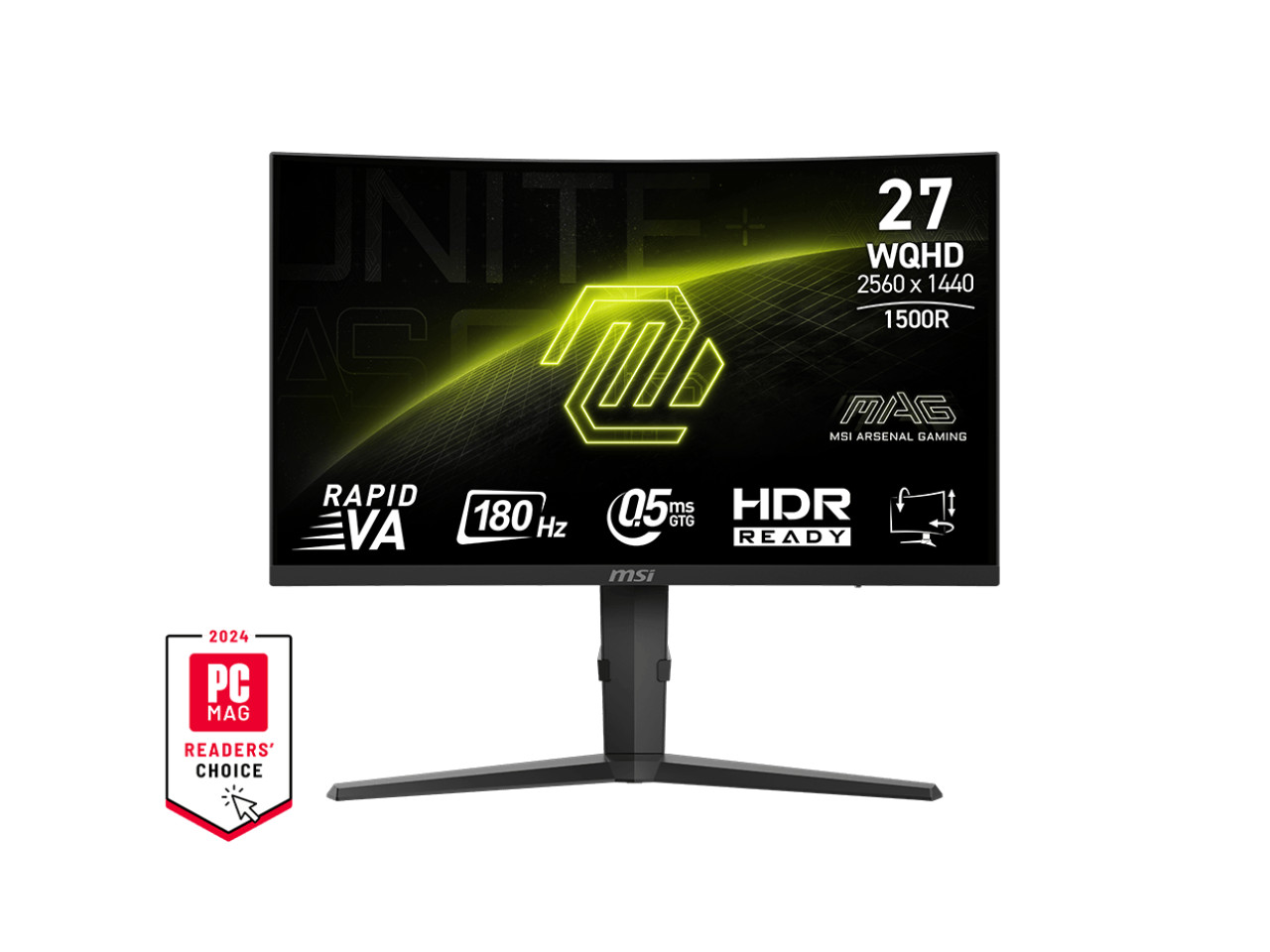 MSI MAG 275CQPF 27″ Curved WQHD Gaming Monitor 180 Hz Rapid VA 2560 x 1440