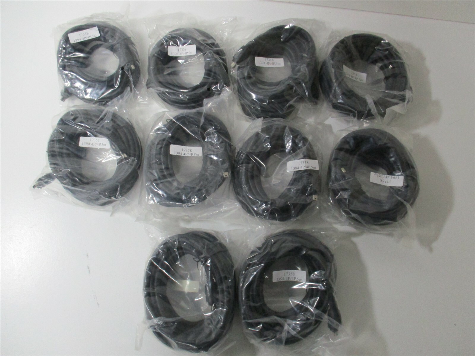 (17358) 3Ft. Black 4P/4P IEEE 1394 Gold Plated Contacts Fire Wire Cable – Qty 10
