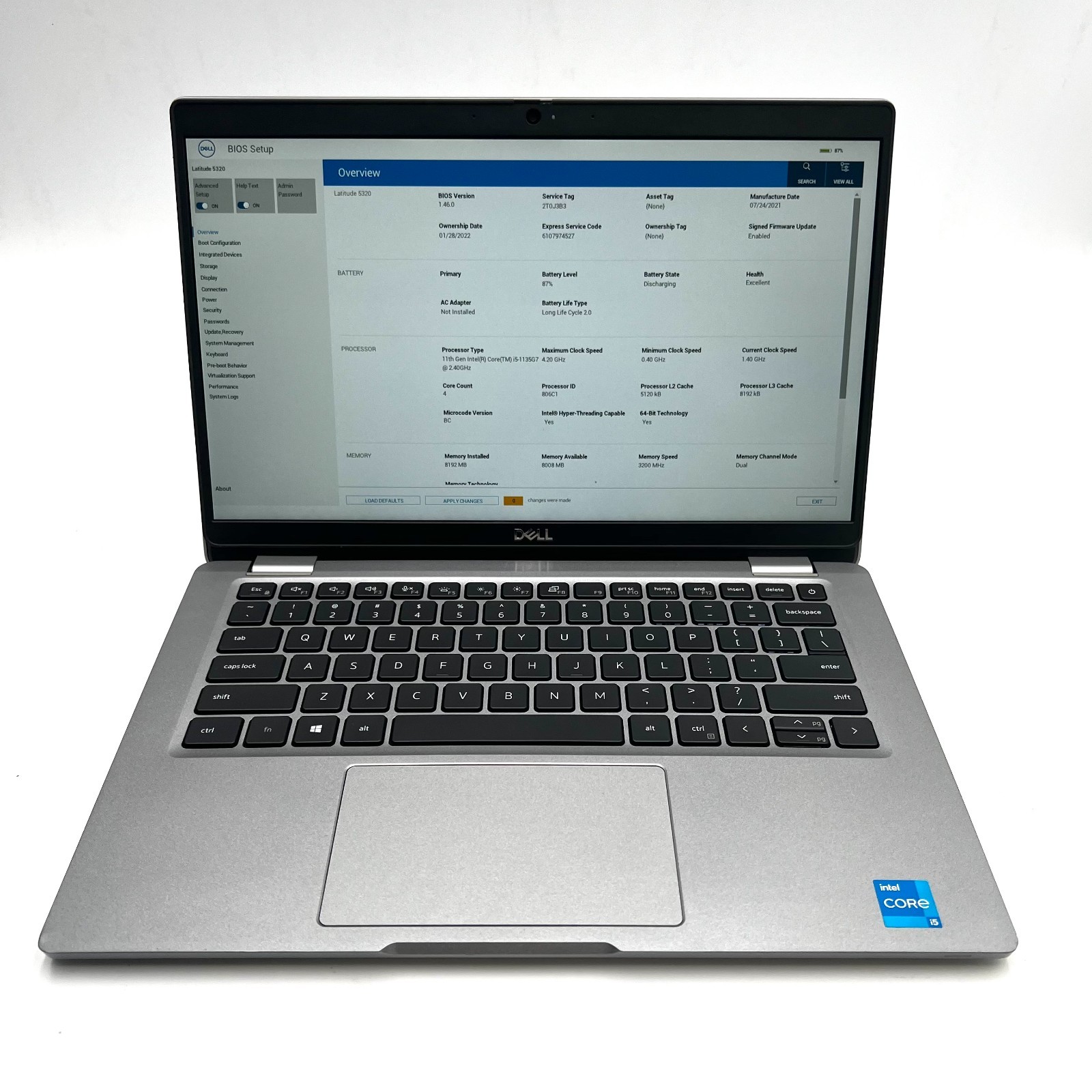 Dell Latitude 5320 13″ i5-1135G7 8GB RAM 256GB SSD No OS | TESTED USED – GOOD