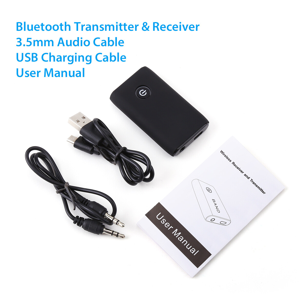 50PCS 2-in-1 Bluetooth 5.0 Transmitter & Receiver Stereo Music Audio Adapter TV