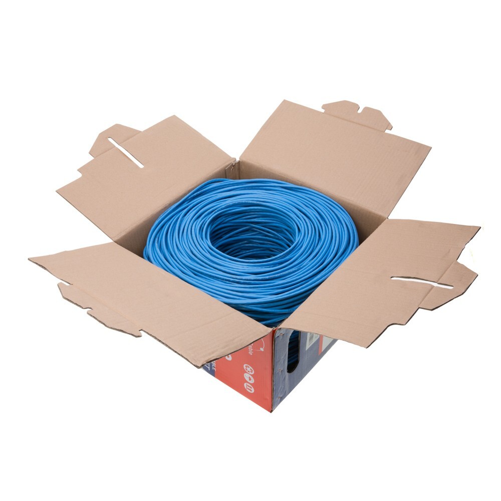 CAT6 500FT Cable CCA UTP Unshielded Solid 23AWG Ethernet LAN Network RJ45 BLUE