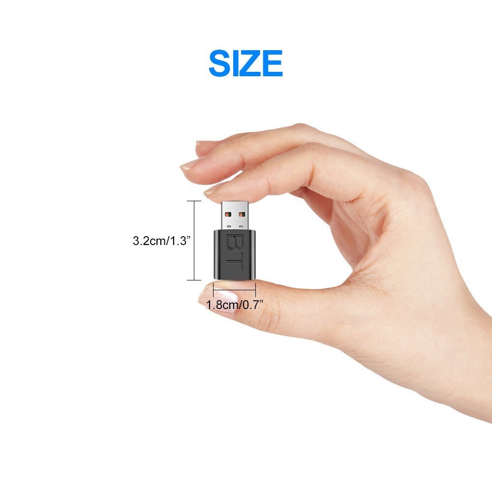 2-in-1 USB Bluetooth 5.0 Transmitter & Receiver AUX Audio Adapter for TV/PC/Car