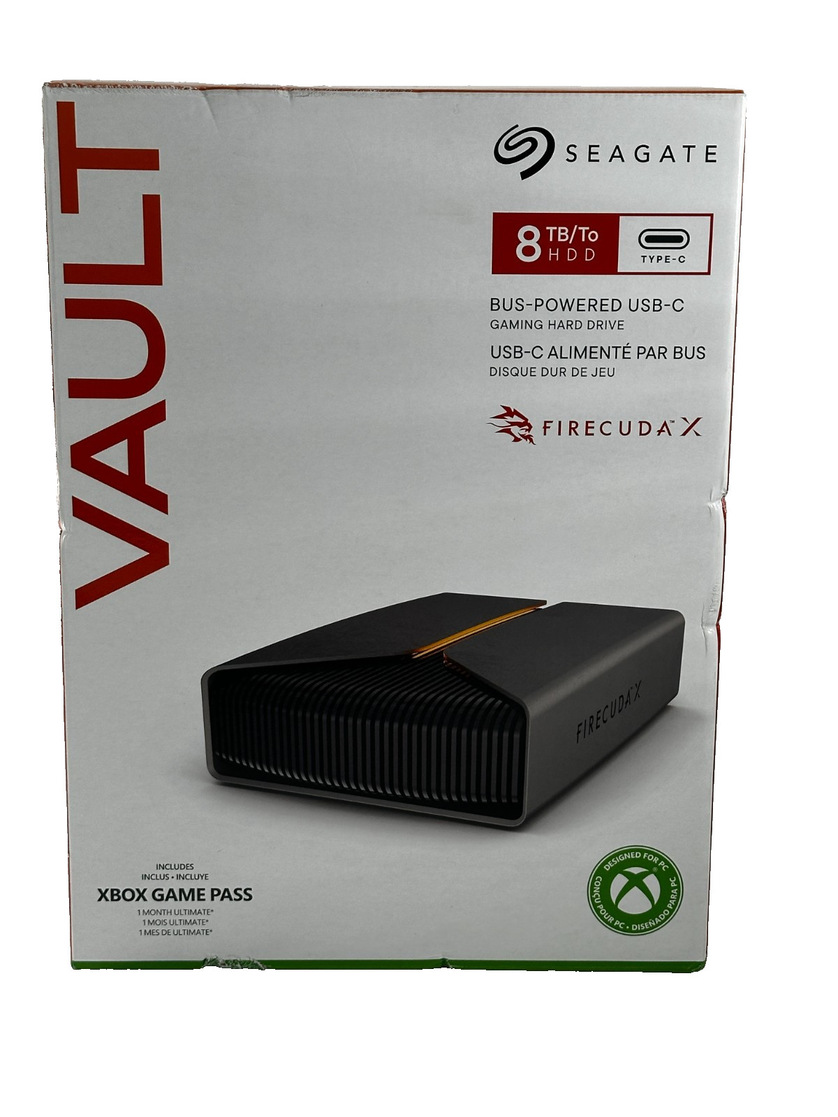 New Seagate External FireCuda 8TB USB-C to USB-C HDD 4B63P1-570
