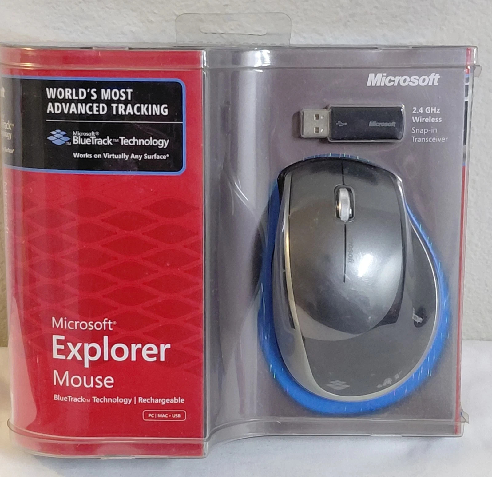 Microsoft Explorer Mouse BlueTrack Rechargeable Wireless USB Mouse New Sealed
