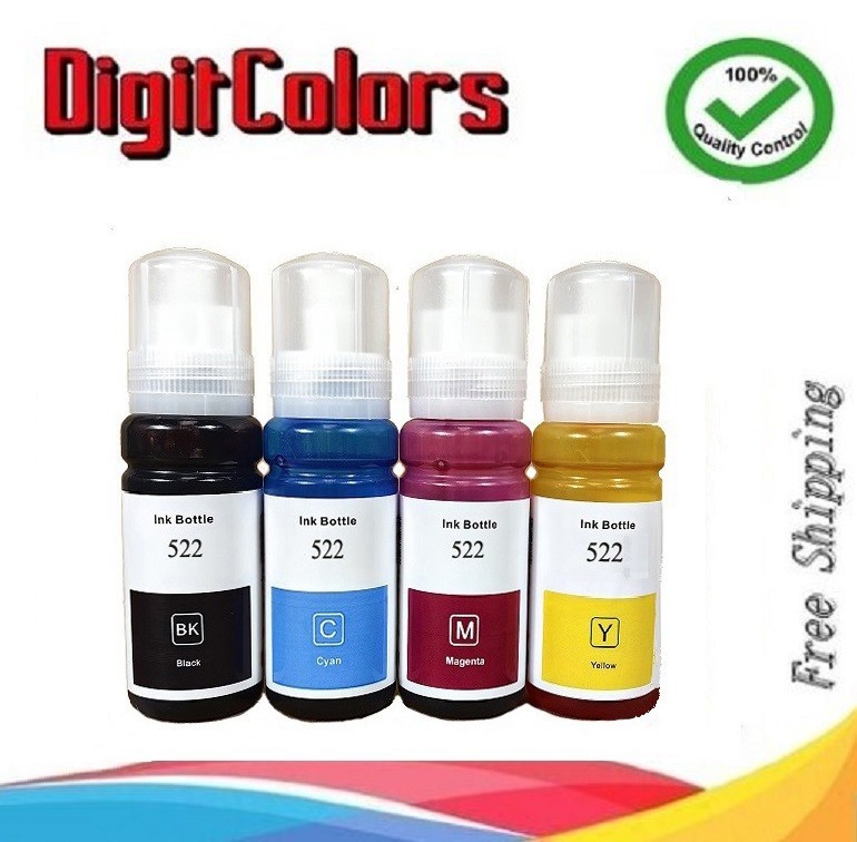 Refill Ink Bottle 522 T522 for Eco-Tank ET-2720 ET-2760 ET-2850 ET-4700 ET-4800