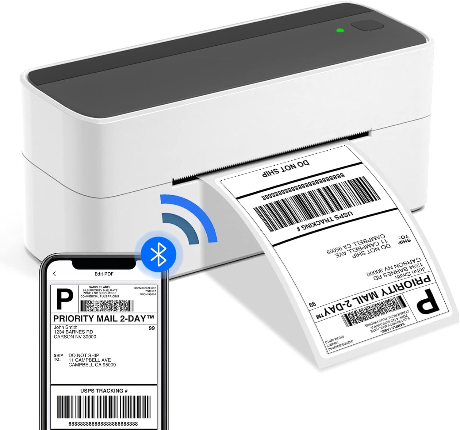 Bluetooth Thermal Shipping Label Printer Address Label Maker for Shipping Lot