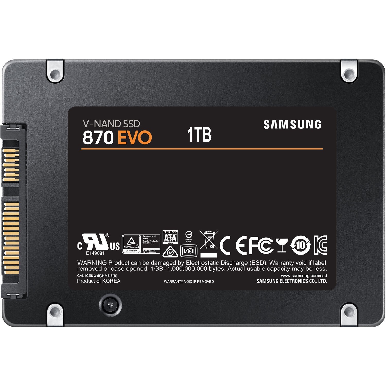 Samsung 1TB 870 EVO SATA III 2.5″ Internal SSD MZ-77E1T0B/AM 100% Life