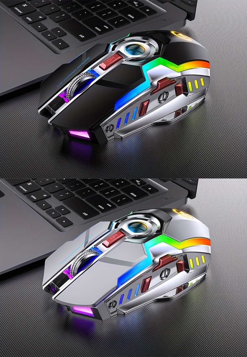 Rechargeable Wireless Mouse Silent, Ergonomic Optical Gaming Office Computer