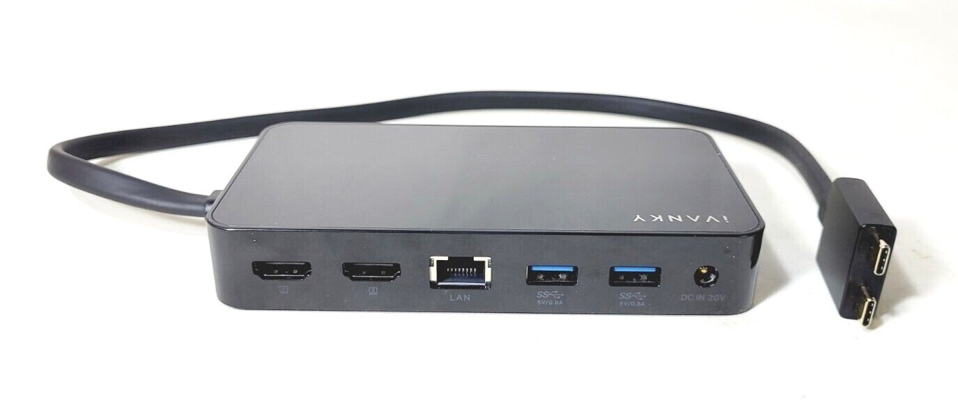 MacBook Pro Docking Station, iVANKY 12 in 2 Dual 4K@60Hz (NO POWER ADAPTER)