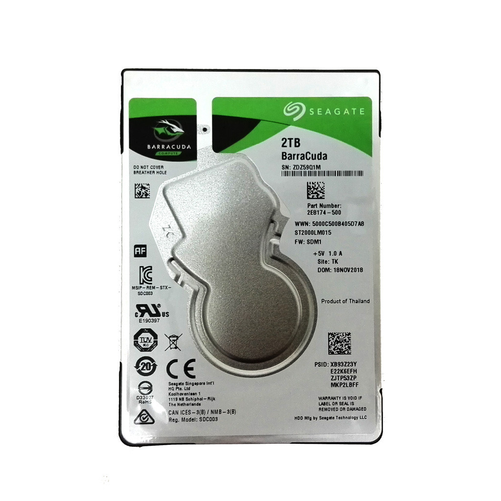 Seagate Barracuda 2TB ST2000LM015 5400RPM SATA 2.5″ Internal Hard Disk Drive