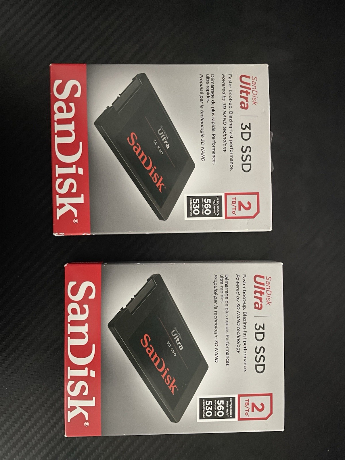 Two SanDisk Ultra 3D SSD 2TB 2.5″ SATA III Internal SSD 560MB/s 530MB/s 3D NAND