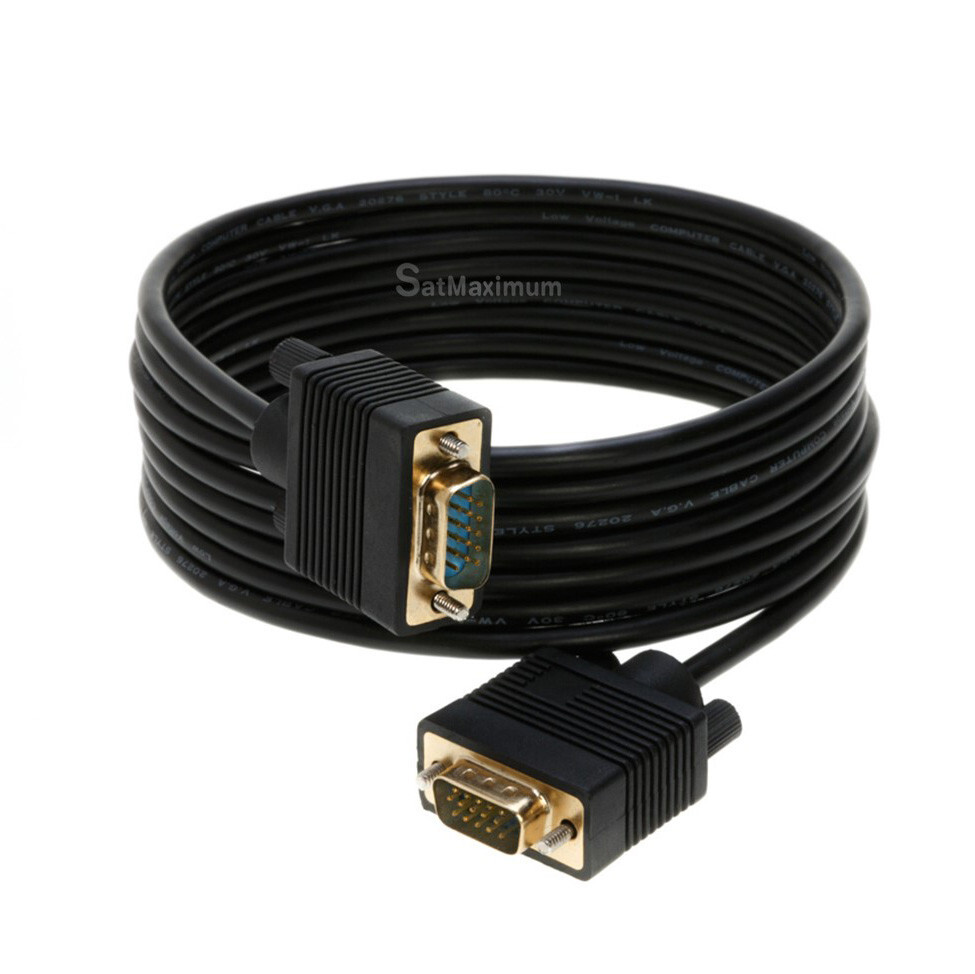 VGA/SVGA 10FT Cable Male to Male HD Monitor HDTV Video Wire 15 PIN Cord
