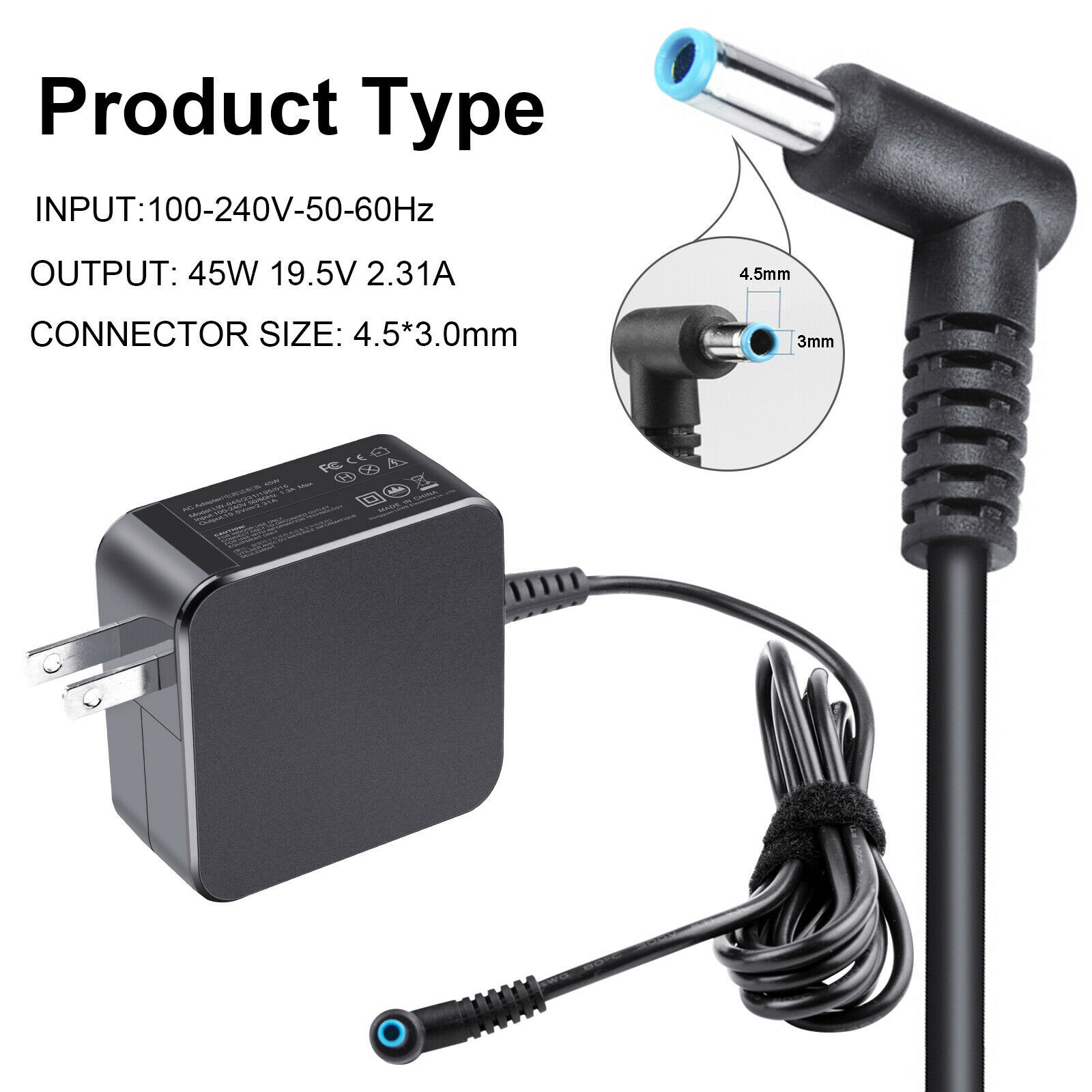 45W 65W 90W Charger for HP Pavilion Envy Notebook PC Laptop AC Adapter Type-C