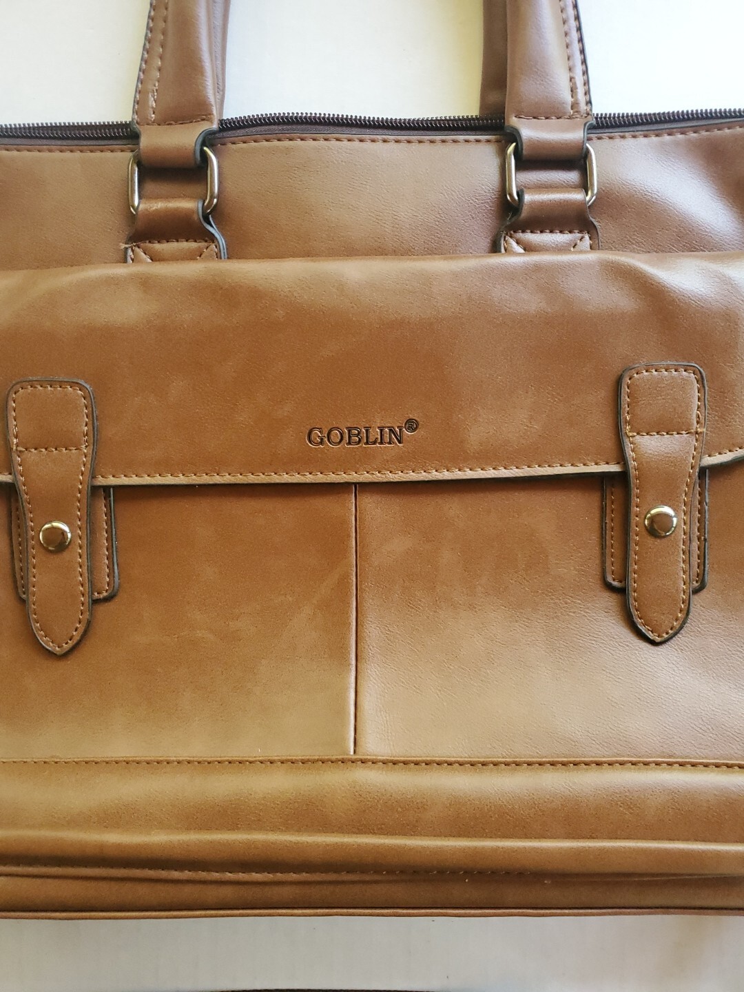 Goblin Plutus Leather Office / Laptop Bag 16in Wide x 11.5 Very Clean