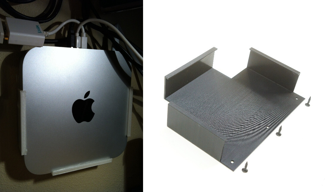 Wall Mount Holder / Under Desk Mount for Mac Mini 2nd, 3rd, 4th gen PC