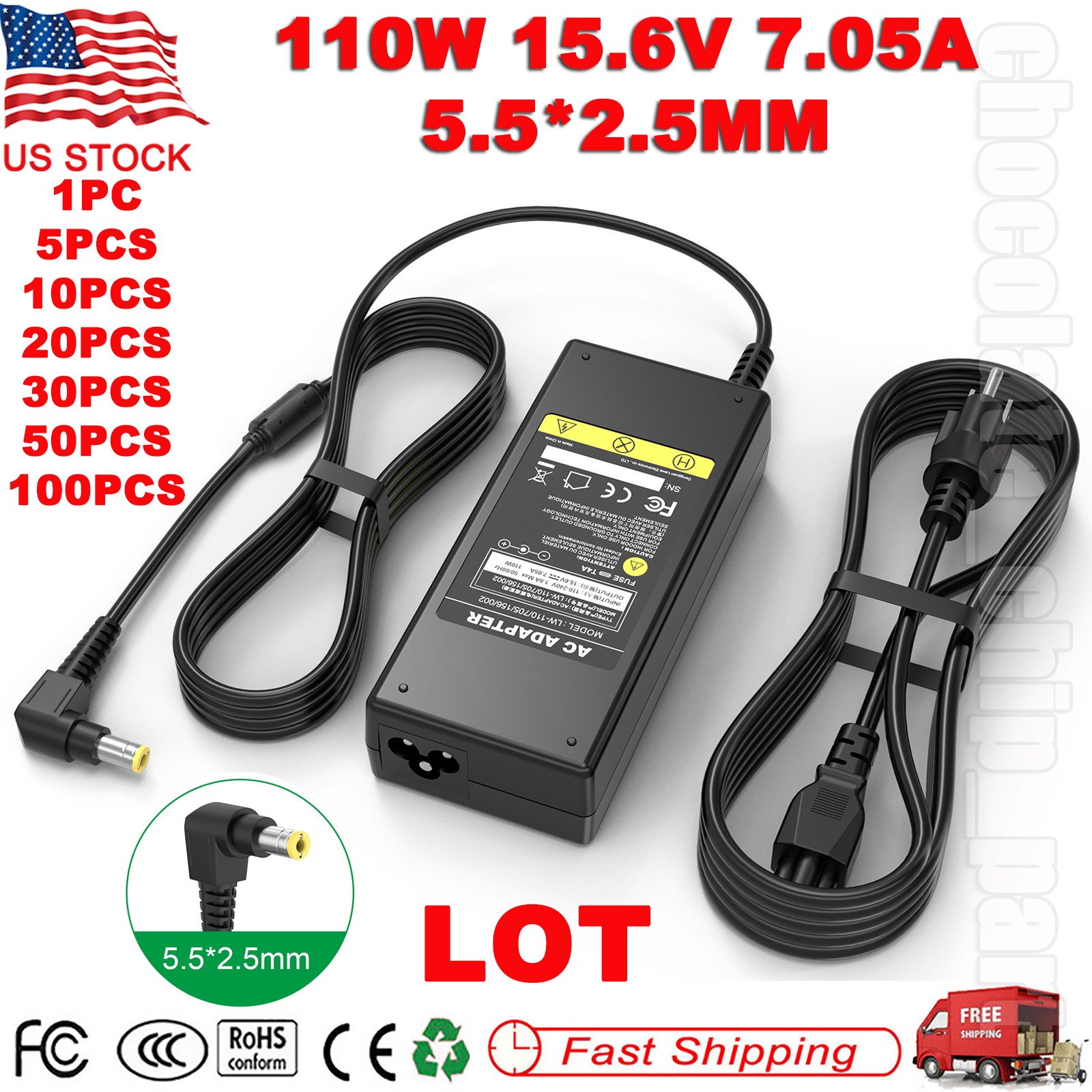LOT 110W Charger for Panasonic Toughbook CF-54/53/52/33/31/19 FZ-55 CF-AA5713A