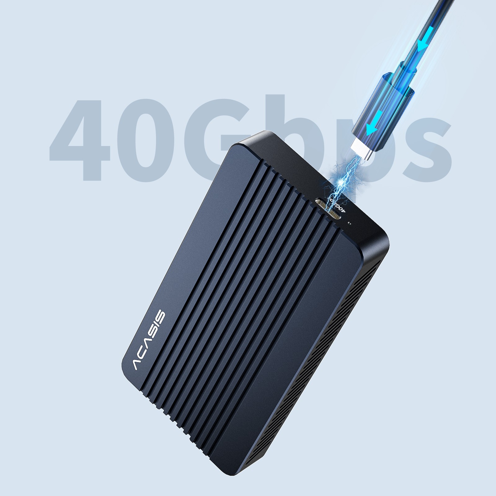 Acasis 40Gbps M.2 NVMe SSD Enclosure Aluminum Shell Protection Shock-Resistant