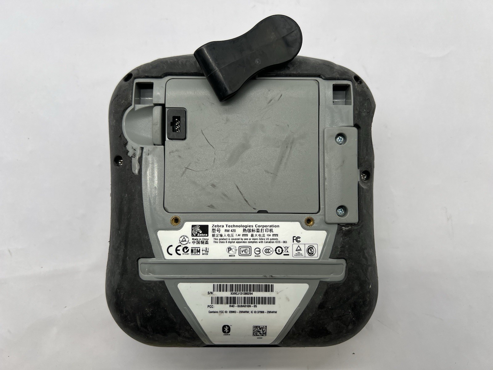 Zebra RW420 Wireless Mobile Printer-No Power Supply