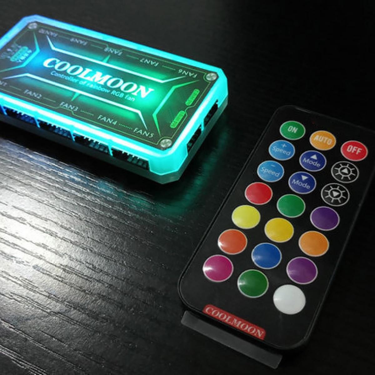 Adjustable RGB Light Fan Controller Remote Control Computer Case Hub Adapter Kit