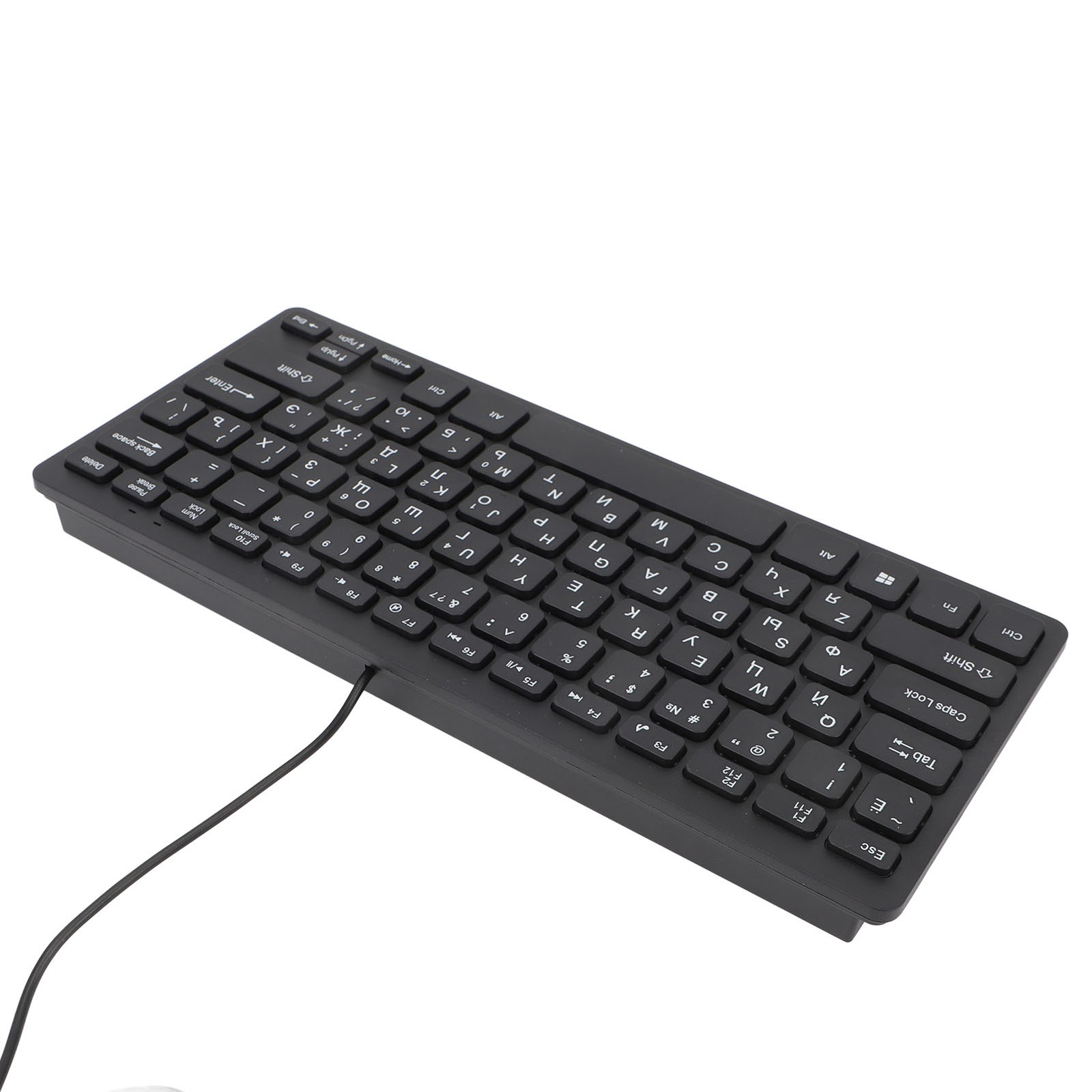 78-Key Slim USB Keyboard Ergonomic For PC/Desktop (Russian)