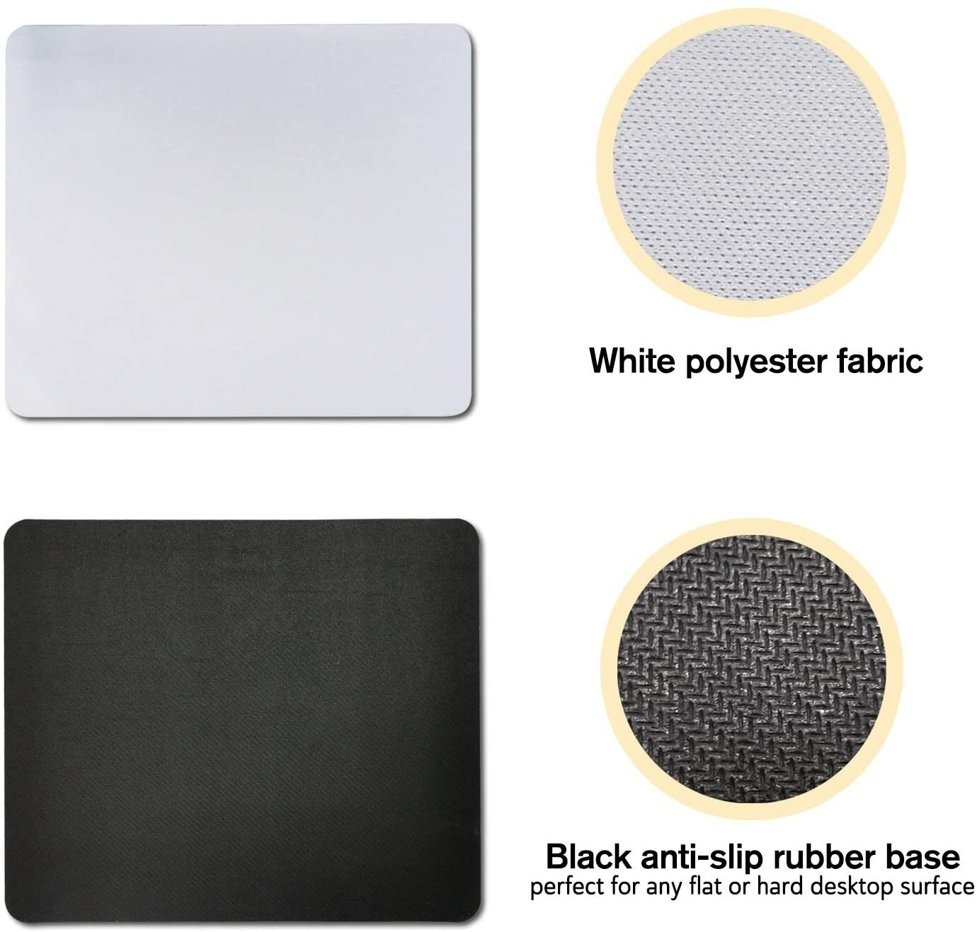 A-SUB Sublimation Blanks, 24PK Large Extended Gaming Mouse Pads 9.4″x7.9″x0.08″
