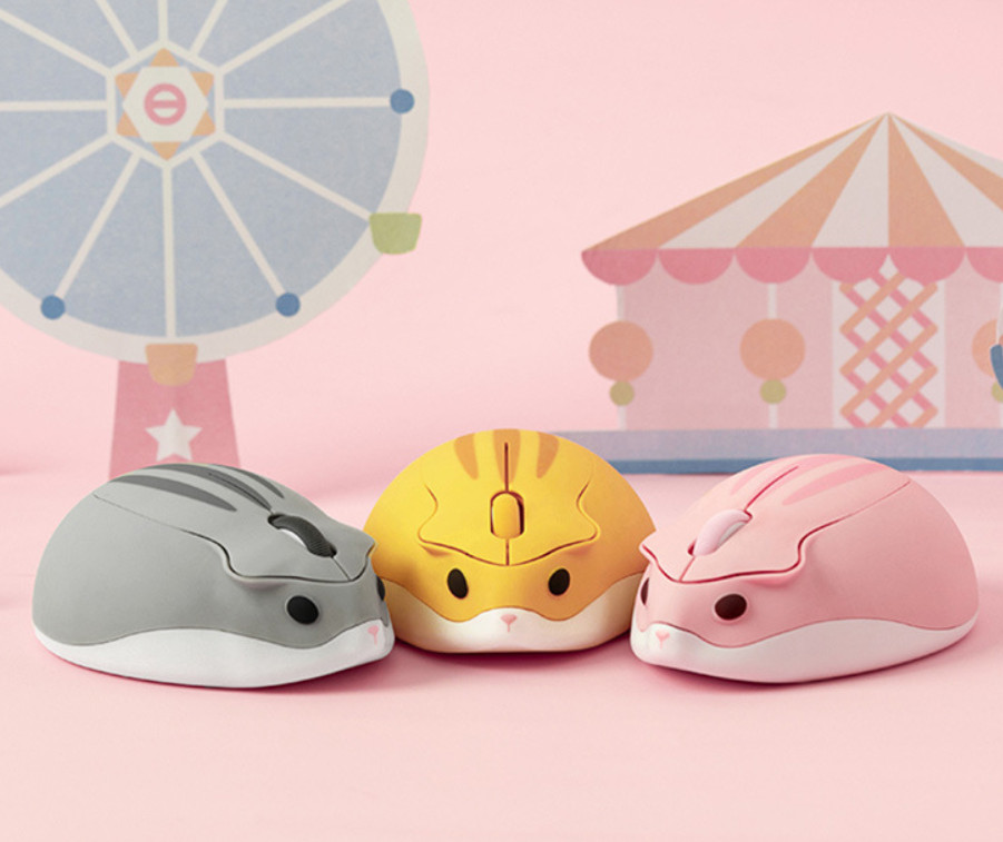 2.4G Wireless Optical Mouse Ergonomic 3D Mini 1200 DPI Hamster Kids Girl Gifts