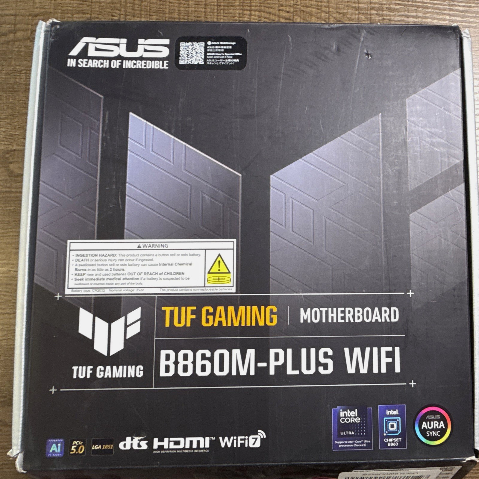 ASUS TUF GAMING B860M-PLUS WIFI MicroATX Intel LGA1851 DDR5 M.2 PCIe
