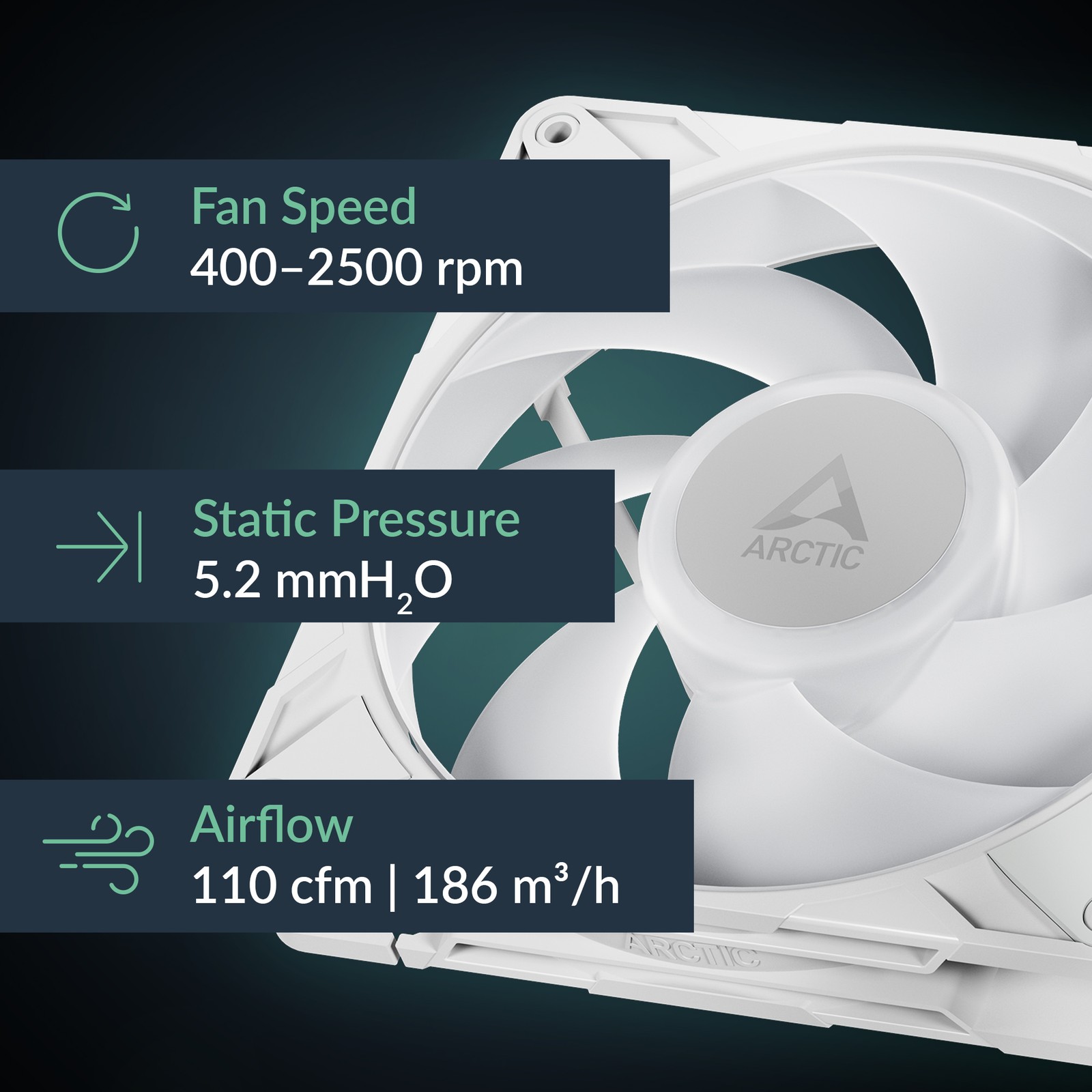 ARCTIC P14 Pro A-RGB white Case Fan PC Cooler Premium Silent 14cm B-Stock