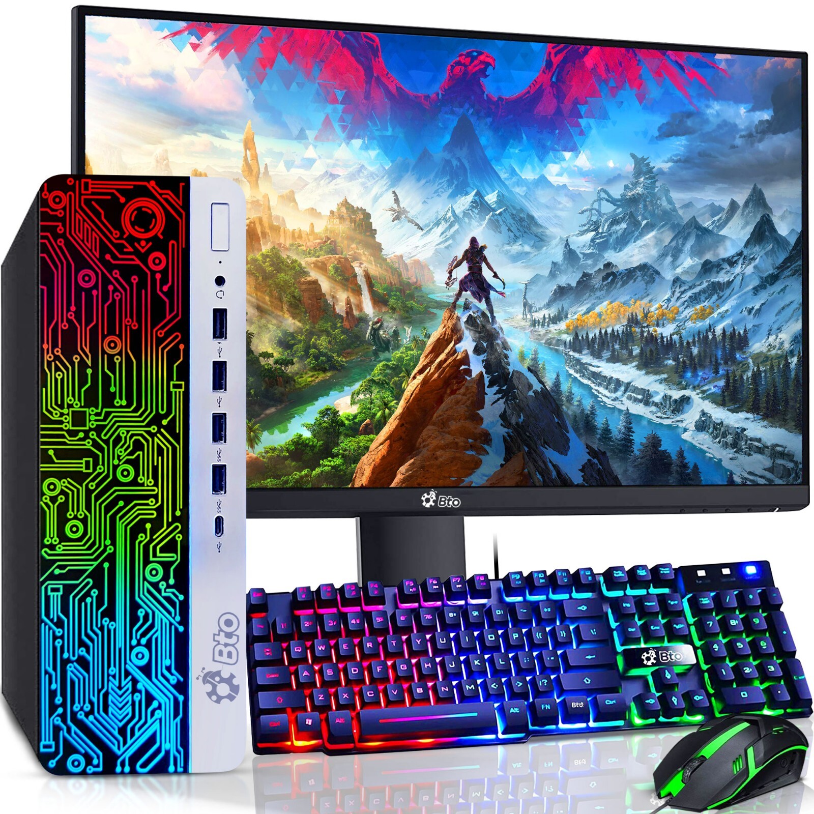 HP Gaming PC Intel i5-6500 16GB Ram 512GB SSD 22″ LED NVIDIA GT 1030 WiFi Win 10