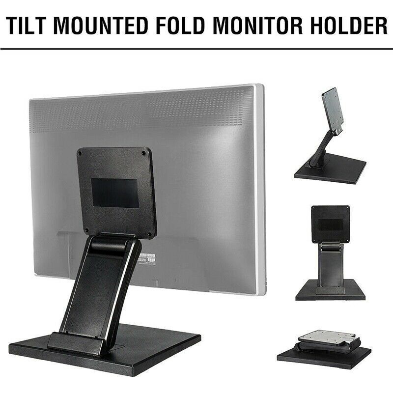 10in-27in Tilt Mounted Fold Monitor Holder Vesa Lcd Display Press Screen Stand