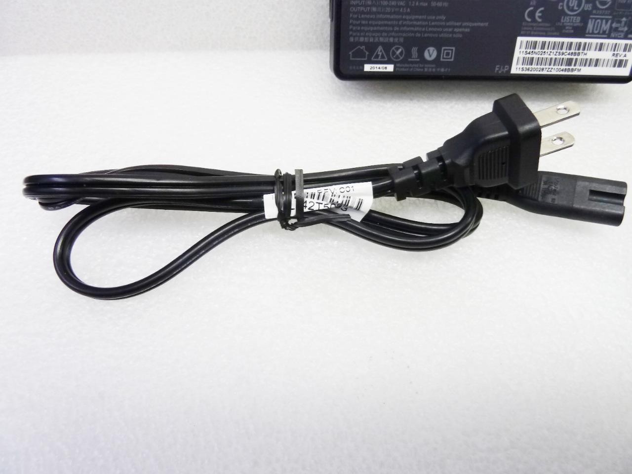 Genuine Lenovo 90W AC Power Adapter 20V 4.5A ADLX90NLC2A, 36200287, 45N0483