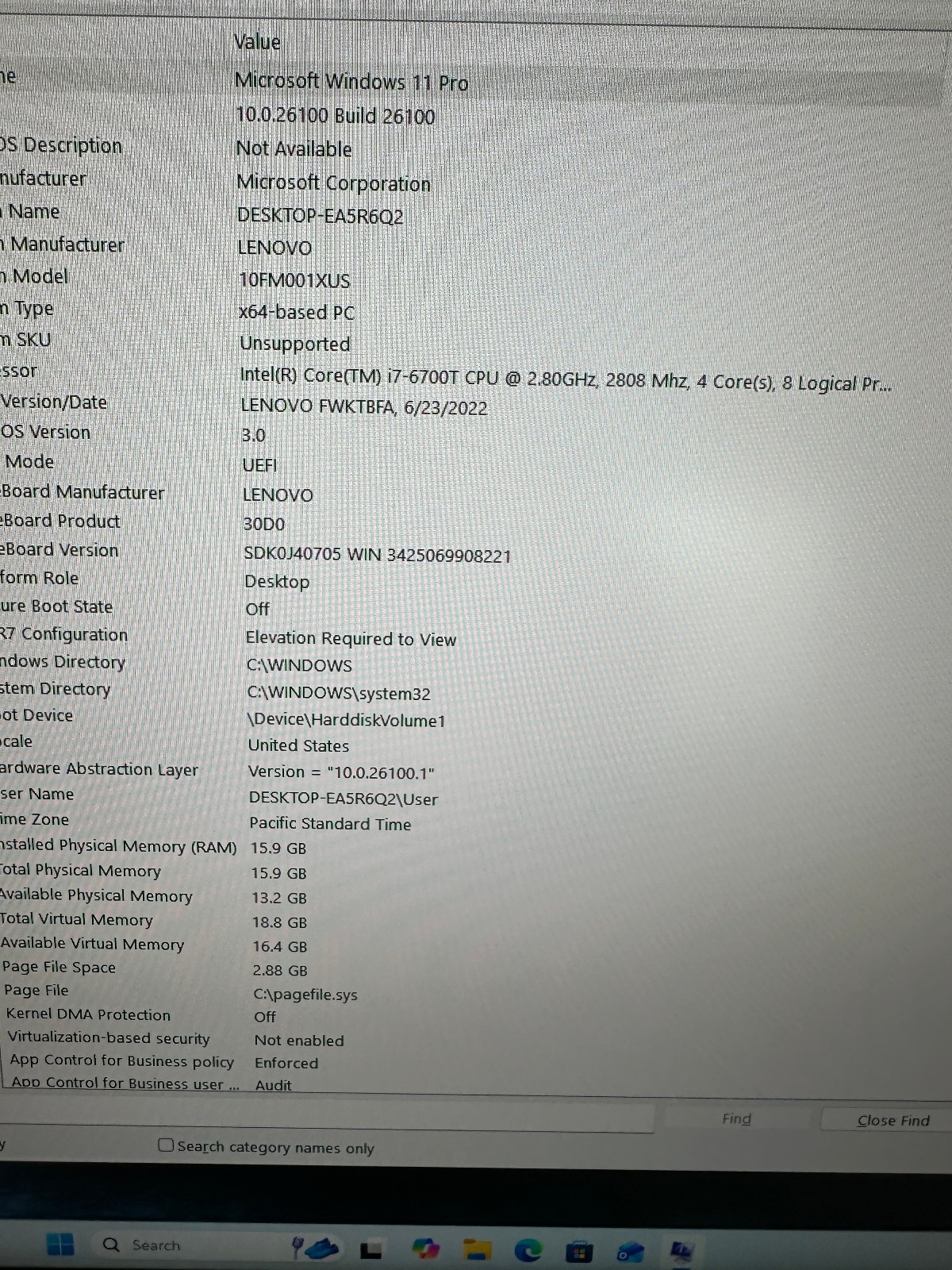 Lenovo ThinkCentre M900 Tiny, Core i7-6700T, 2.80 GHz, 16GB RAM 256GB SSD,Win 10