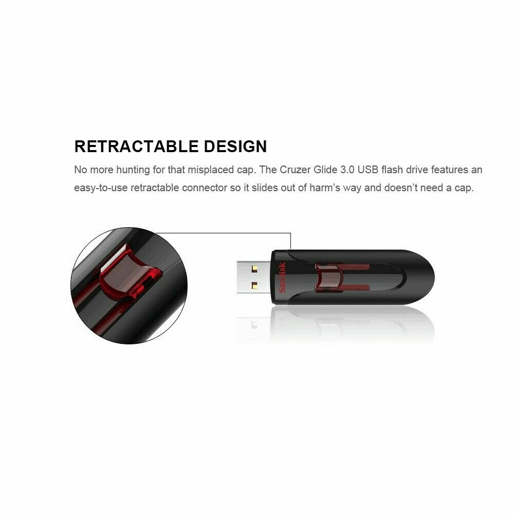 New SanDisk 32GB Cruzer Glide USB 3.0 Flash Drive Genuine USA Seller