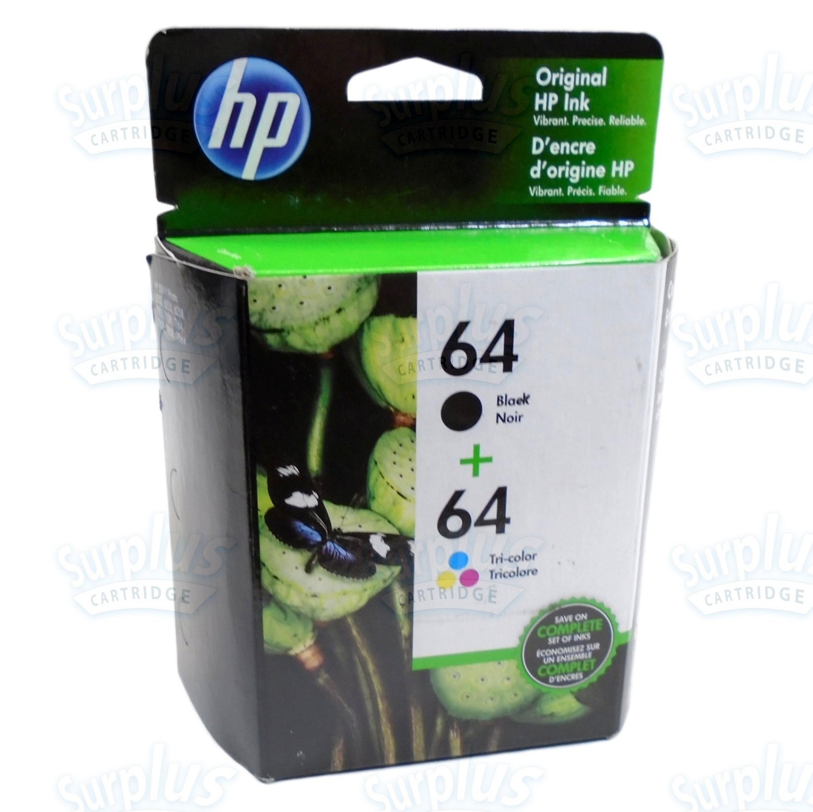 Genuine HP 64 Black & Color ENVY 6220 6222 6252 6255 7120 7164 7820 7855 7864