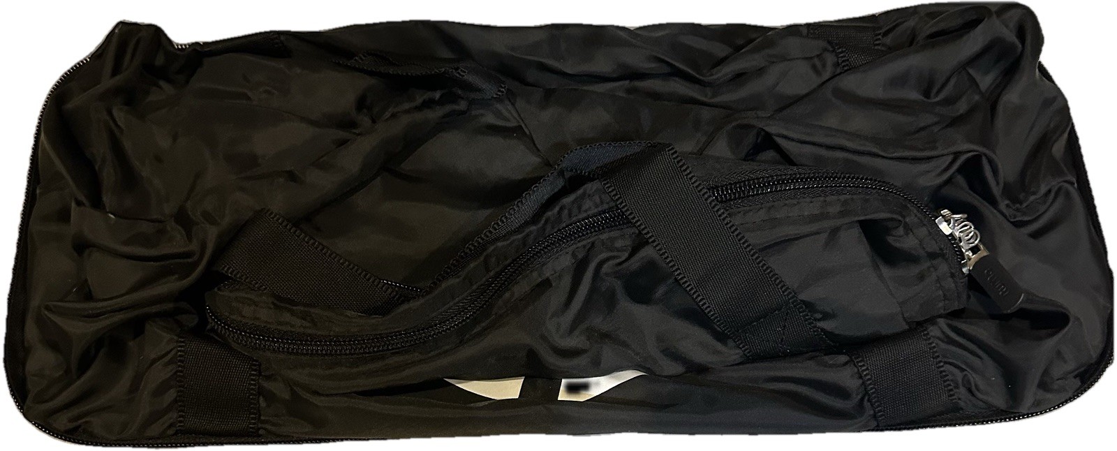 HP BLACK NYLON LOGO TOP ZIP TOTE WITH FRONT BACK ZIP POCKETS COMPUTER TECH BAG