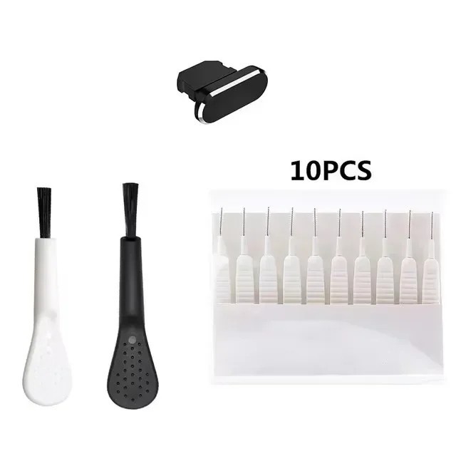 Phone Charging Port Dust Plug Cleaner Set with Cleaning Brush Type-C