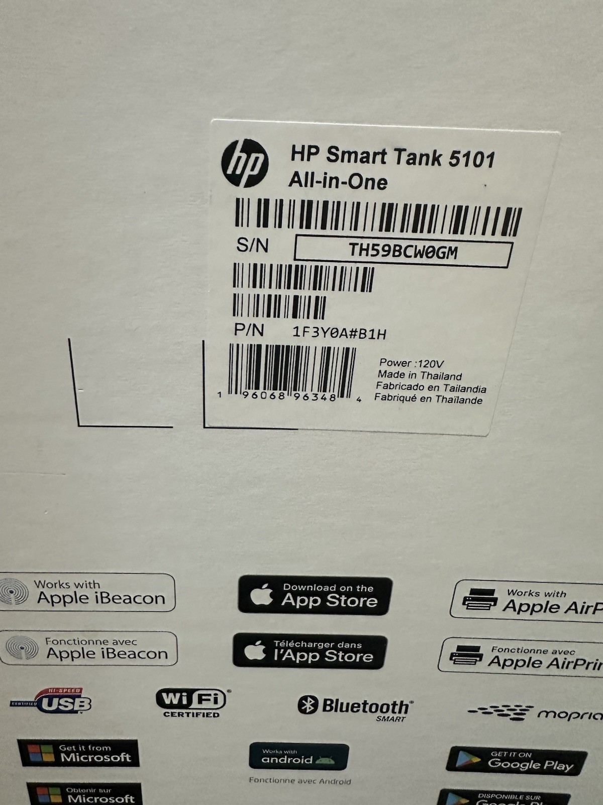 HP Smart Tank 5101 Wireless All-In-One Color Refillable Supertank Printer