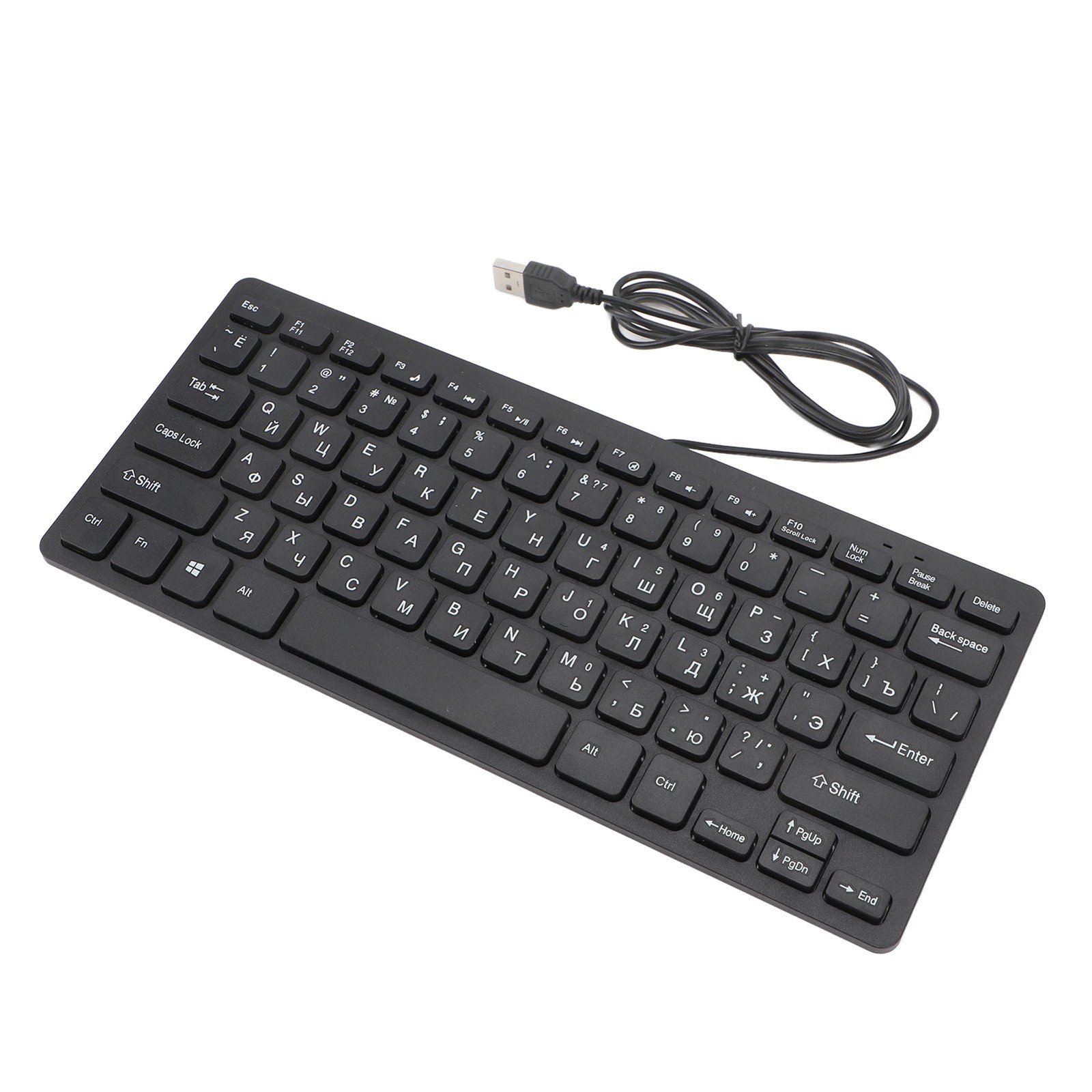 78-Key Slim USB Keyboard Ergonomic For PC/Desktop (Russian)