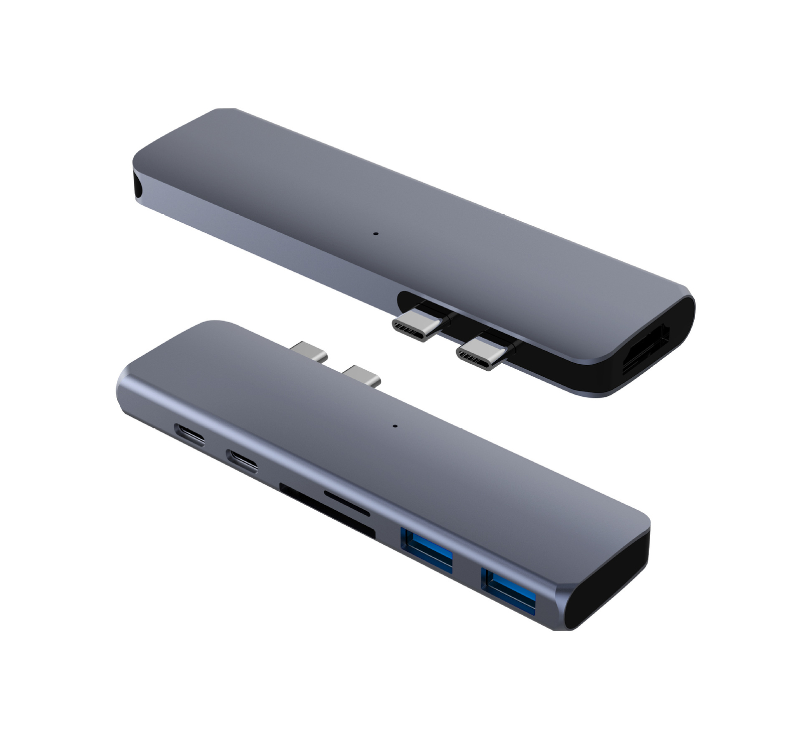 For Macbook Pro 7 in 1 Hub Type C USB 3.1 to USB-C 4K HDMI USB 3.0 Adapter Dock