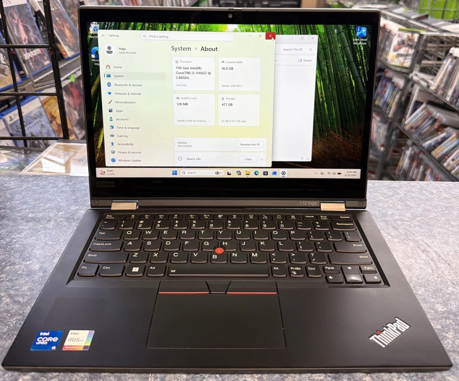Lenovo L13 Yoga Gen 2 13.3″ FHD i5-1145G7 16GB 512GB SSD 2-in-1 Laptop