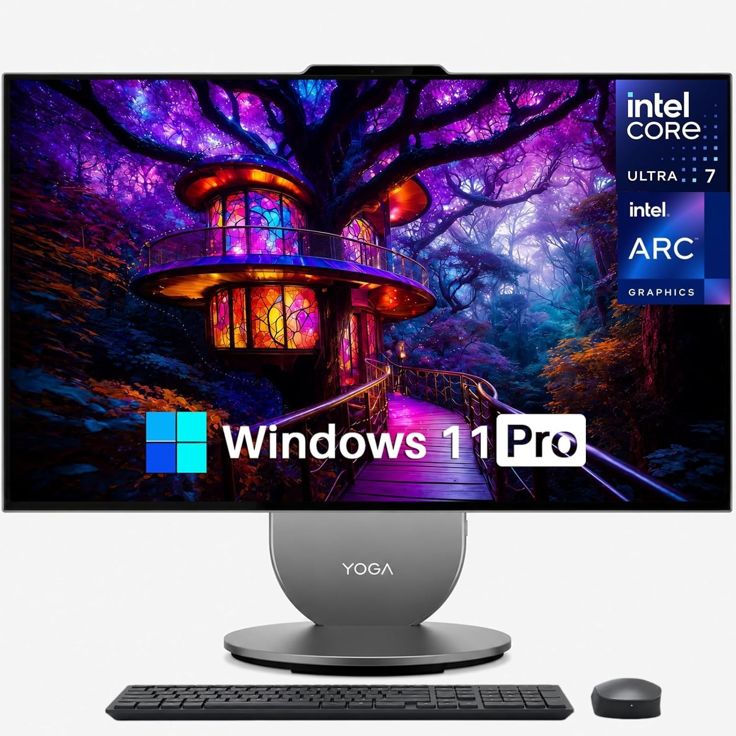 Lenovo Yoga All in one Desktop AI PC,27″ 2K IPS Display, Ultra 7 255H,16GB, 2TB