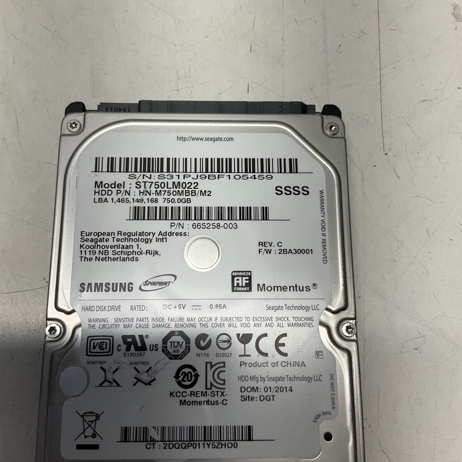 Samsung SpinPoint M8 ST750LM022 750GB 2.5″ SATA II Laptop Hard Drive