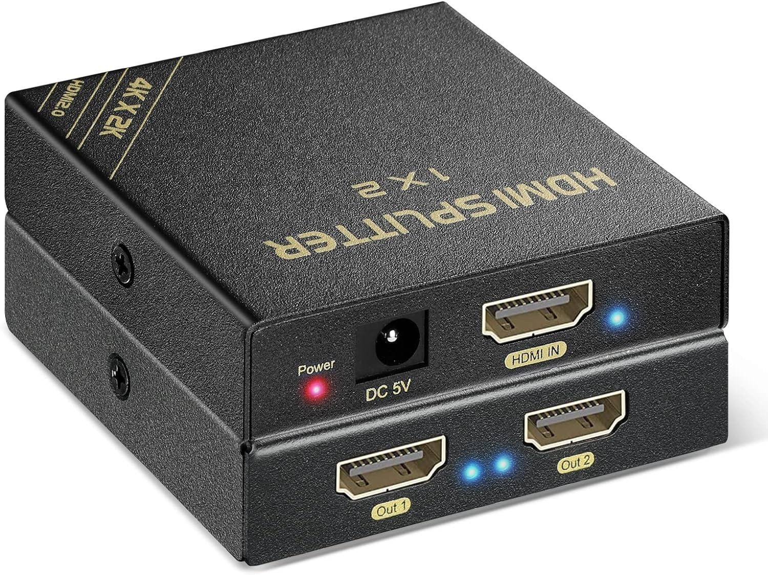 HDMI Splitter 1 in 2 Out 60Hz – HDCP Bypass 2.3, HDR, Dolby/DTS 5.1/7.1 – Com…