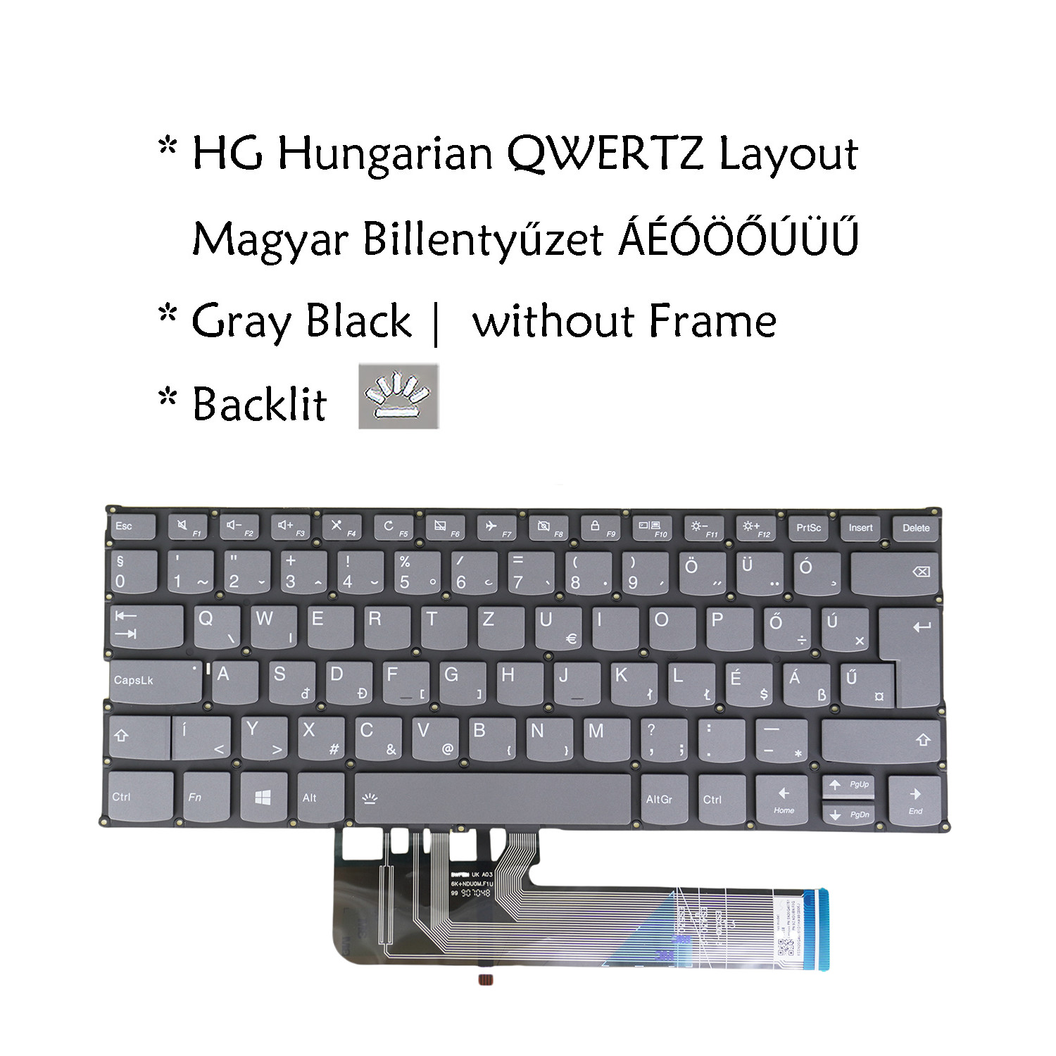 Hungary Keyboard For Lenovo Yoga 530-14ARR 530-14IKB, 6-13ALC6 6-13ARE05 Backlit