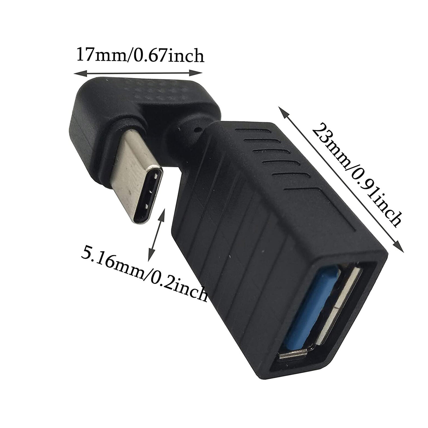 USB 3.1 Type C Male to USB 3.0 A Female OTG Adapter U Shape Laptop Tablet Phone