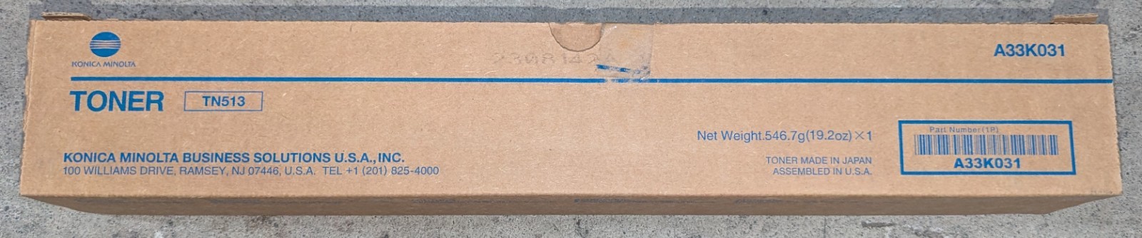 Genuine Konica Minolta TN513 A33K031 Black Toner Cartridge Bizhub 454e 554e